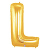 Betallic 40 inch LETTER L - GOLD MEGALOON Foil Balloon 15912GP-B-P