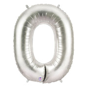 Betallic 40 inch LETTER O - SILVER MEGALOON Foil Balloon 15915SP-B-P