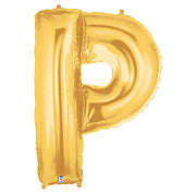 Betallic 40 inch LETTER P - GOLD MEGALOON Foil Balloon 15916GP-B-P