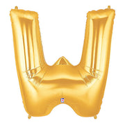 Betallic 40 inch LETTER W - GOLD MEGALOON Foil Balloon 15924GP-B-P