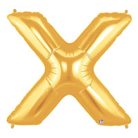 Betallic 40 inch LETTER X - GOLD MEGALOON Foil Balloon 15925GP-B-P