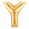 Betallic 40 inch LETTER Y - GOLD MEGALOON Foil Balloon 15926GP-B-P