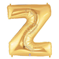 Betallic 40 inch LETTER Z - GOLD MEGALOON Foil Balloon 15927GP-B-P