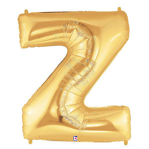 Betallic 40 inch LETTER Z - GOLD MEGALOON Foil Balloon 15927GP-B-P