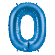 Betallic 40 inch NUMBER 0 - BLUE MEGALOON Foil Balloon 15840BP-B-P