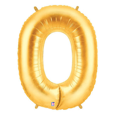 Betallic 40 inch NUMBER 0 - GOLD MEGALOON Foil Balloon 15840GP-B-P