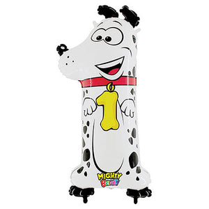 Betallic 40 inch NUMBER 1 - DOG ZOOLOON Foil Balloon 14941MP-B-P