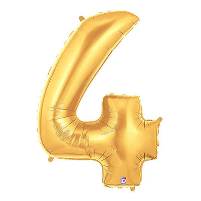 Betallic 40 inch NUMBER 4 - GOLD MEGALOON Foil Balloon 15844GP-B-P