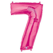 Betallic 40 inch NUMBER 7 - PINK MEGALOON Foil Balloon 15847FP-B-P