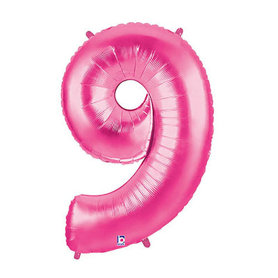 Betallic 40 inch NUMBER 9 - PINK MEGALOON Foil Balloon 15849FP-B-P