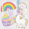 Betallic 48 inch GLITTER PASTEL UNICORN Foil Balloon 35952-B-P