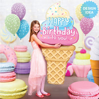 Betallic 59 inch SPECIAL DELIVERY ICE CREAM Foil Balloon 25116P-B-P