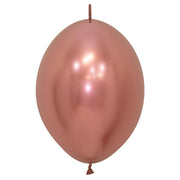 Betallic 6 inch LINK-O-LOON REFLEX ROSE GOLD Latex Balloons 54747-B