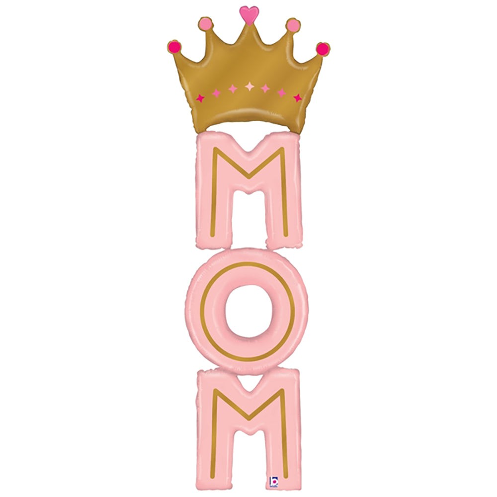 Betallic 73 inch SPECIAL DELIVERY MOM CROWN Foil Balloon 25096P-B-P