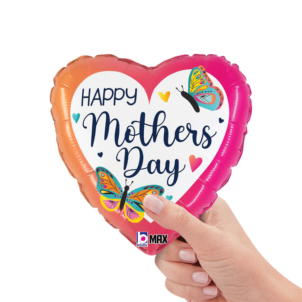 Betallic 9 inch MOTHER'S DAY COLORFUL BUTTERFLIES (AIR-FILL ONLY) Foil Balloon 22251-B-U