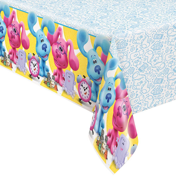 BLUE'S CLUES PLASTIC TABLECOVER 54 inch X 84 inch - LA Balloons