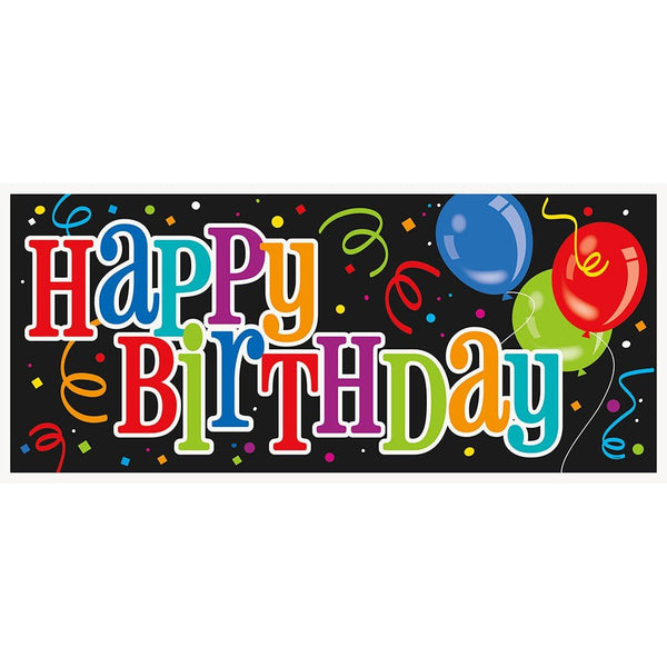 BOLD BIRTHDAY GIANT WALL BANNER 60 inch X 27 inch - LA Balloons