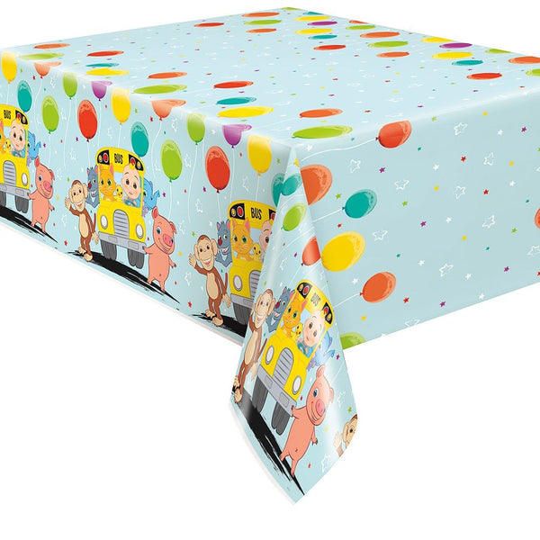 COCOMELON PLASTIC TABLECOVER 54 inch X 84 inch - LA Balloons