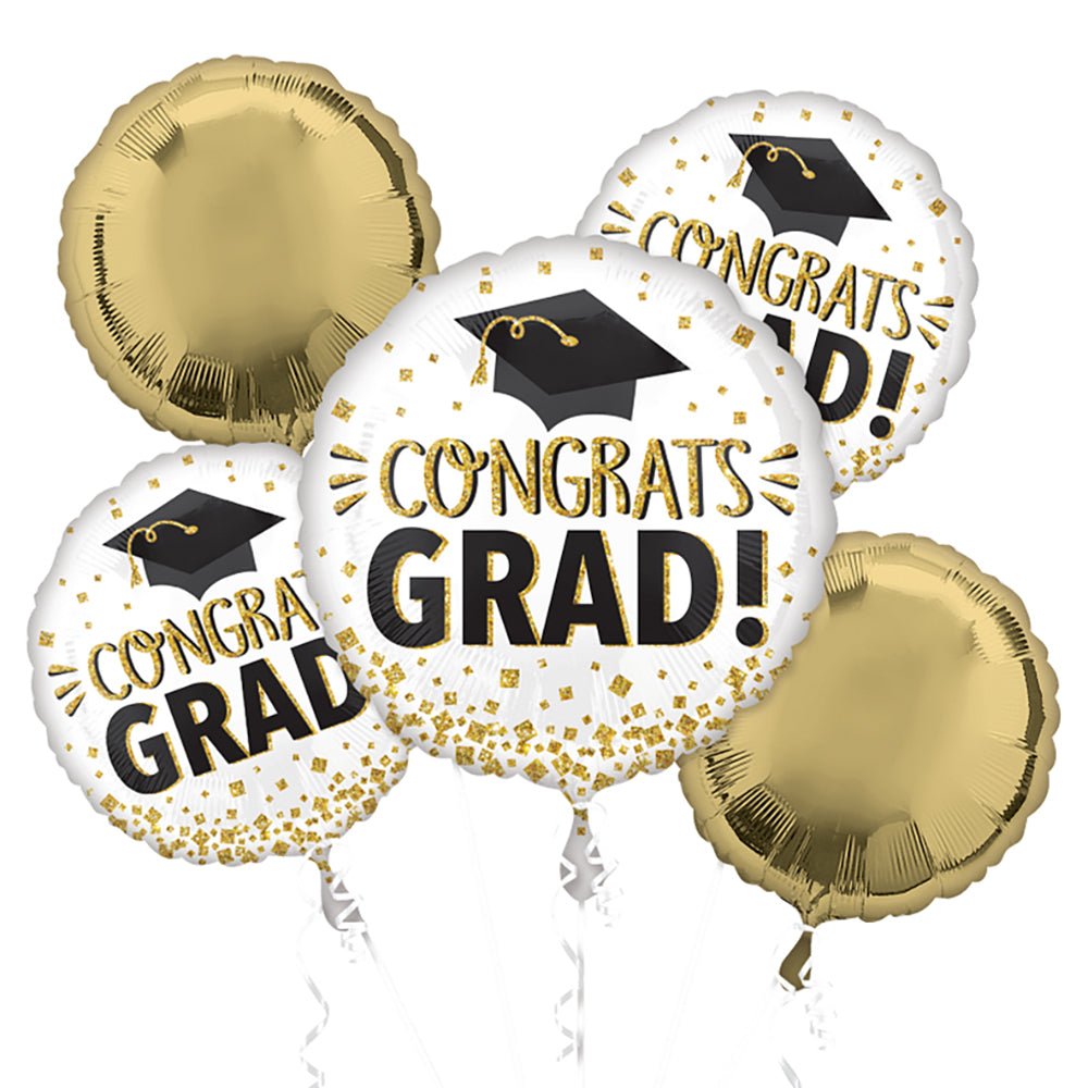 CONGRATS GRAD GOLD GLITTER BOUQUET