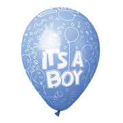 CTI 12 inch ALL-ROUND FESTIVE IT'S A BOY Latex Balloons 950006-C