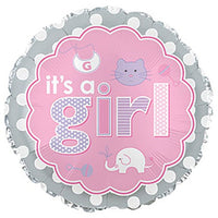 CTI 17 inch ITS A GIRL BABY ICONS Foil Balloon 114082-C-U