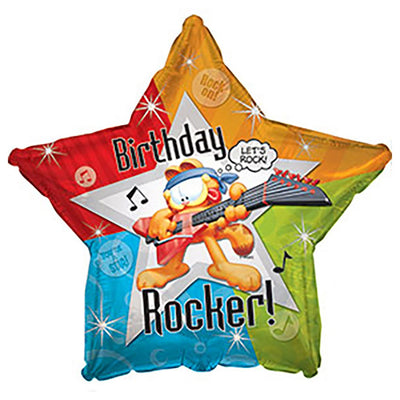 CTI 18 inch GARFIELD ROCKIN BIRTHDAY! Foil Balloon 815255-C-U