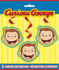CURIOUS GEORGE HANGING SWIRLS (3 PK) - LA Balloons