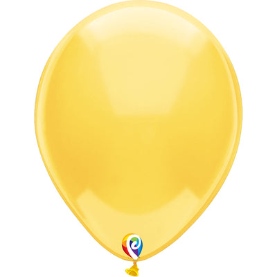Funsational 12 inch FUNSATIONAL CRYSTAL YELLOW Latex Balloons