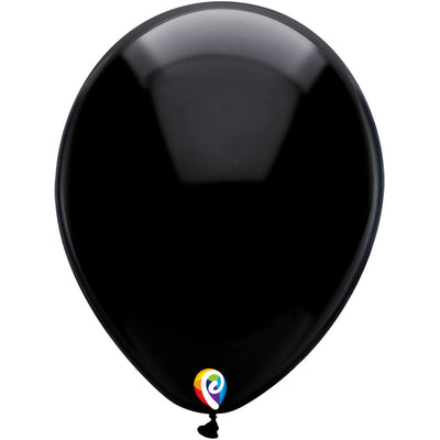 Funsational 7 inch FUNSATIONAL BLACK Latex Balloons 21396-F
