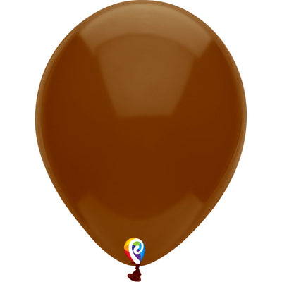 Funsational 7 inch FUNSATIONAL COCOA BROWN Latex Balloons 21398-F