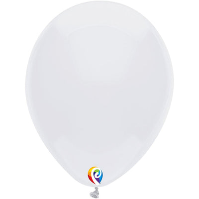 Funsational 7 inch FUNSATIONAL WHITE Latex Balloons 21381-F