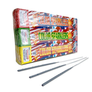 LA Balloons 10 inch ASSORTED COLORS SPARKLERS (96 PK) Fireworks 0750A