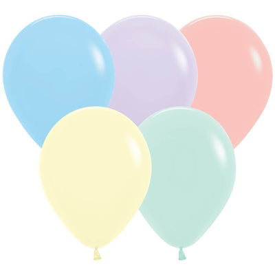 LA Balloons 11 inch BETALLATEX / SEMPERTEX PASTEL MATTE ASSORTMENT Latex Balloons 53518-B
