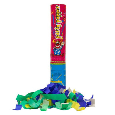 Handheld confetti cannon poppers 12 inch multi color tissue confetti