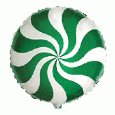 LA Balloons 18 inch PEPPERMINT CANDY - GREEN Foil Balloon LAB597-FM