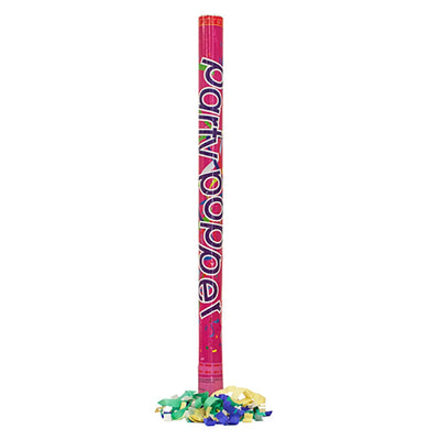 LA Balloons 30 inch HANDHELD CONFETTI CANNON - PARTY POPPERS (PINK TUBE) Confetti