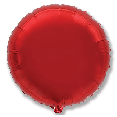 LA Balloons 32 inch CIRCLE - METALLIC RED Foil Balloon LAB417-FM