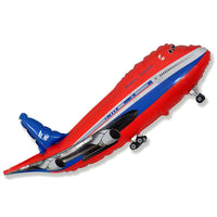 LA Balloons 39 inch AIRPLANE - RED Foil Balloon LAB260-FM