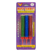 LA Balloons CAKE SPARKLER PARTY CANDLES - BURNS COLOR FLAME (3 PK) Candles 08204-ACC