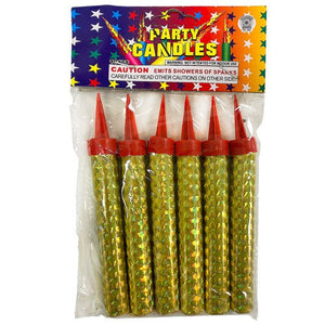 LA Balloons CAKE SPARKLER PARTY CANDLES - SMALL (6 PK) Candles 1017S