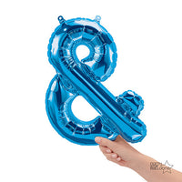 Northstar 16 inch AMPERSAND - BLUE (AIR-FILL ONLY) Foil Balloon 00945-01-N-P