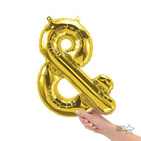 Northstar 16 inch AMPERSAND - GOLD (AIR-FILL ONLY) Foil Balloon 01053-01-N-P