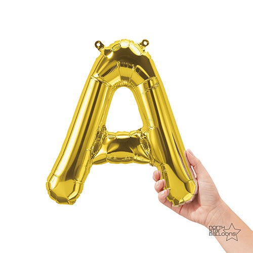 Northstar 16 inch LETTER A - NORTHSTAR - GOLD (AIR-FILL ONLY) Foil Balloon 00567-01-N-P