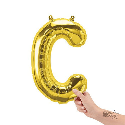Northstar 16 inch LETTER C - NORTHSTAR - GOLD (AIR-FILL ONLY) Foil Balloon 00569-01-N-P