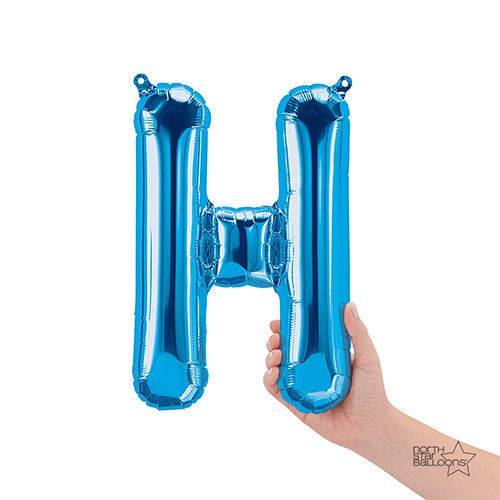 Northstar 16 inch LETTER H - NORTHSTAR - BLUE (AIR-FILL ONLY) Foil Balloon 00538-01-N-P