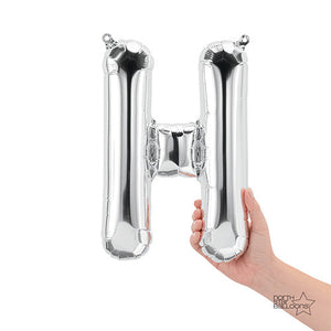 Northstar 16 inch LETTER H - NORTHSTAR - SILVER (AIR-FILL ONLY) Foil Balloon 00486-01-N-P