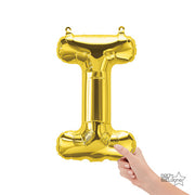 Northstar 16 inch LETTER I - NORTHSTAR - GOLD (AIR-FILL ONLY) Foil Balloon 00575-01-N-P