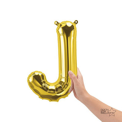 Northstar 16 inch LETTER J - NORTHSTAR - GOLD (AIR-FILL ONLY) Foil Balloon 00576-01-N-P