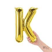 Northstar 16 inch LETTER K - NORTHSTAR - GOLD (AIR-FILL ONLY) Foil Balloon 00577-01-N-P