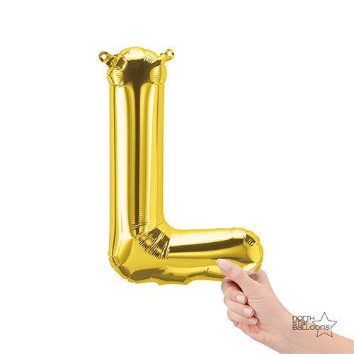 Northstar 16 inch LETTER L - NORTHSTAR - GOLD (AIR-FILL ONLY) Foil Balloon 00578-01-N-P